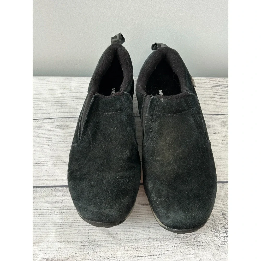 Merrell Jungle Moc Frosty‎ Waterproof Kids Boys 5 Black Slip On Shoes Casual